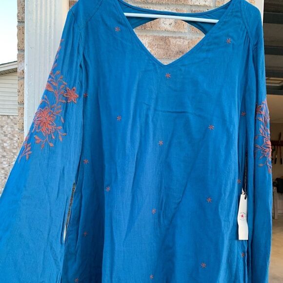 Idyllwind Dresses & Skirts - NWT teal idyllwind embroidered dress XL boho coastal cowgirl western turquoise